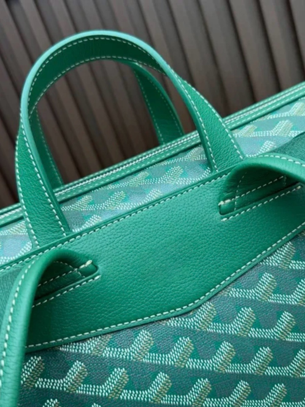 Green Patterned Men's Backpack - Picture 4 of 8
